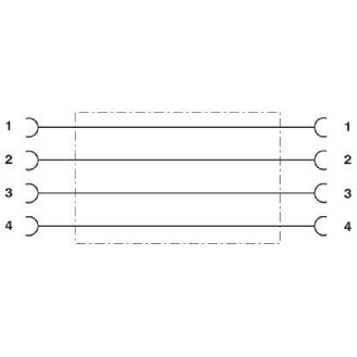 Traversée de paroi M16x1.5 Blindé M12D Fem Droit 4p/M12D Fem Droit 4p - SACC-4P-DSI-M12FSD/FSD-M16-Lire la description