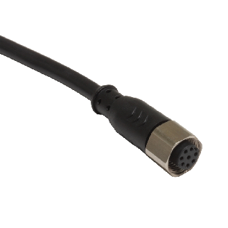 M12A Fem Droit 8p; Câble PVC 8 fils 25m - CD12M/0E-250A1-Lire la description