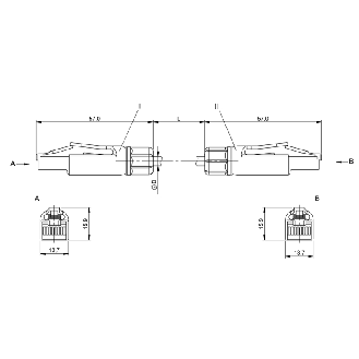 RJ45 Mâle Droit/RJ45 Mâle Droit; PUR Blindé 4x22AWG Vert Cpc 10m - BCC E834-E834-90-334-PS54N2-100 (BCC0JY2)-Lire la description