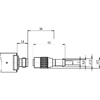 M12A Fem Droit 4p; Câble PUR 4x0.34 Noir 5m - C-M12F04-04X034PU05,0-GA-035613-Lire la description