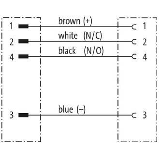 M12A Fem Coudé 4p/M12A Mâle Coudé 4p; PUR 4x0,34 Noir Cpc 0,3m - 7000-40261-6340030-Lire la description