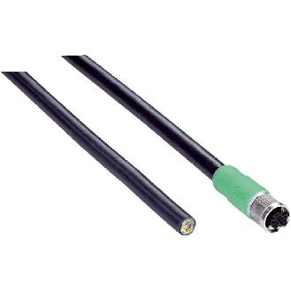 M12A Fem Droit 17p; Câble Blindé PUR 17x0.14 Noir Cpc 3 m - YF2A2D-030UV1XLEAX-Lire la description