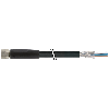 M08A Fem Droit 4p; Câble Blindé PUR UL/CSA 4x0.34 noir 5m - 7000-08761-6410500