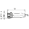 M08A Fem Droit 4p; Câble Blindé PUR UL/CSA 4x0.34 noir 5m - 7000-08761-6410500