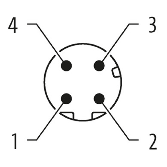 M12D Mâle 0°/M12D Mâle 0° 4p; Blindé PUR 4x0,34 Vert Robot 15m - 7000-44511-7931500-Lire la description