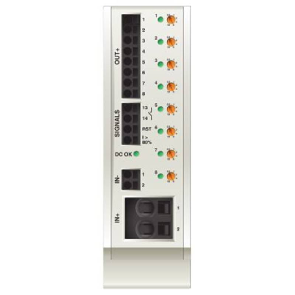 Disjoncteur électronique 8 voies - Réglable de 0,5 à 10 A - CBM E8 24DC/0.5-10A NO-R-Lire la description