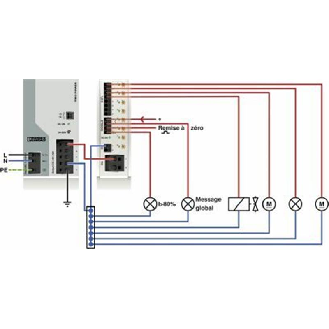 Disjoncteur électronique 8 voies - Réglable de 0,5 à 10 A - CBM E8 24DC/0.5-10A NO-R-Lire la description