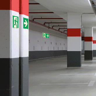 PERMALIGHT power langnachleuchtend Rettungszeichen Rettungsweg /Notausgang rechts, Aluminium, 300x300mm-Beschreibung lesen
