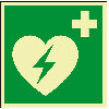 PERMALIGHT power langnachleuchtend Rettungszeichen Automatisierter externer Defibrillator (AED), Folie, 200x200mm
