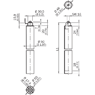Pièce de rechange boîtier de protection deTec IP 69K, 600 mm - SIC2096386-Lire la description