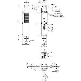 Interverrouillage transpondeur, VHT, multicode, Connect. 2xM12 - CTP-L1-AR-M-HA-AZ-SAB-123307-Lire la description