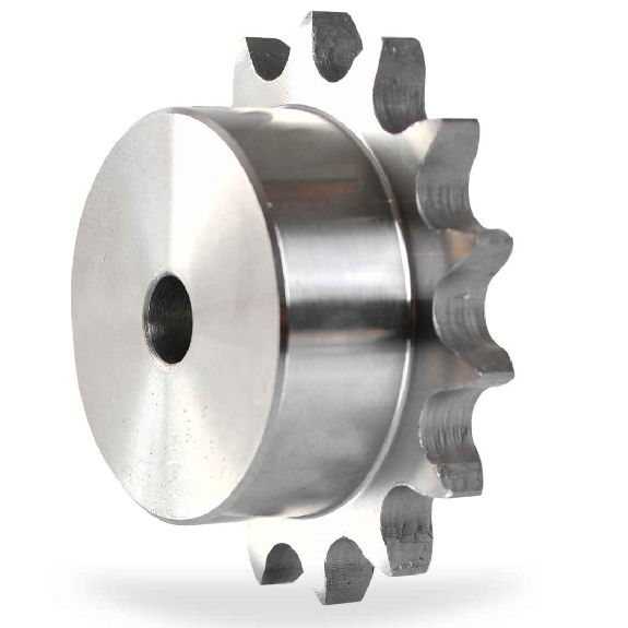 CMW - Vorgebohrtes Ritzel - Edelstahl - Einfachverzahnung - 12B1 - 27 Zähne - 19,05 mm Teilungsperiode mit 20 mm Bohrung.-Beschreibung lesen