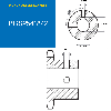 CMW - Pignone alesato con 2 viti di fermo a 90° - Ingranaggio singolo - 16B1 - 18 denti - passo 25,4 mm con foro 42 mm