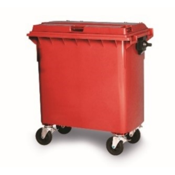 Conteneur à déchets 1100 l  Rouge-Lire la description