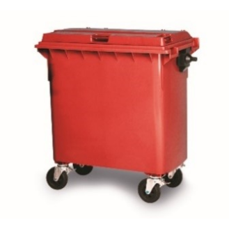 Conteneur à déchets 1100 l  Rouge-Lire la description