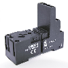 Socle 14 broches pour montage rail DIN avec bornes à cage (Noir) - PYF14-ESS-B