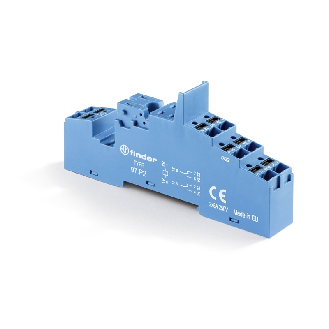 Support 8A 250V série 4652, bleu, étrier plastique, Push-in - 97P2SPA (97.P2.SPA)-Lire la description