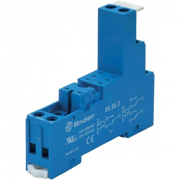 Support 10A 250V, 4051, 4052, 4061, bleu, étrier métal, à ressort - 95553SPA (95.55.3.SPA) Support 10A 250V, 4051, 4052, 4061, bleu, étrier métal, à ressort - 95553SPA (95.55.3.SPA)-Lire la description