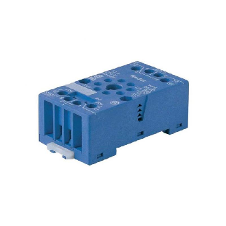 Support 10A 250V, pour 6012, 8812, 8892, bleu, étrier métal, à cage - 9020SMA (90.20.SMA)-Lire la description