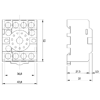 Socle 11 broches PF 113 pour séries UR - STZ3-Lire la description