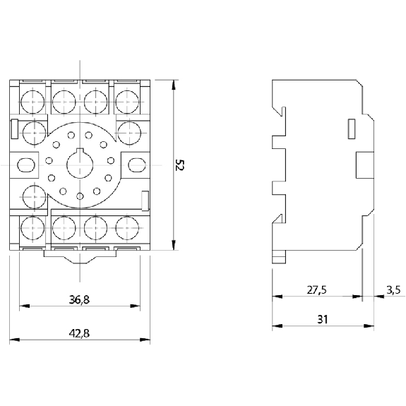 Socle 11 broches PF 113 pour séries UR - STZ3 Socle 11 broches PF 113 pour séries UR - STZ3-Lire la description