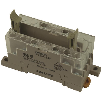 Socle rail DIN/vis 6 contacts pour relais de sécurité Gamme G7SA - P7SA-14F-Lire la description