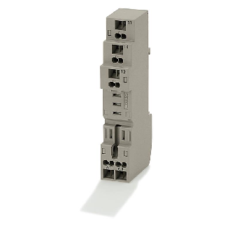Socle 5 broches pour rail DIN avec bornes à ressort (Beige) - P2RF-05-S-Lire la description