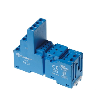 Support 10A 250V, bleu, étrier métal, bobine et contacts séparés - 9404SMA (94.04 SMA)-Lire la description