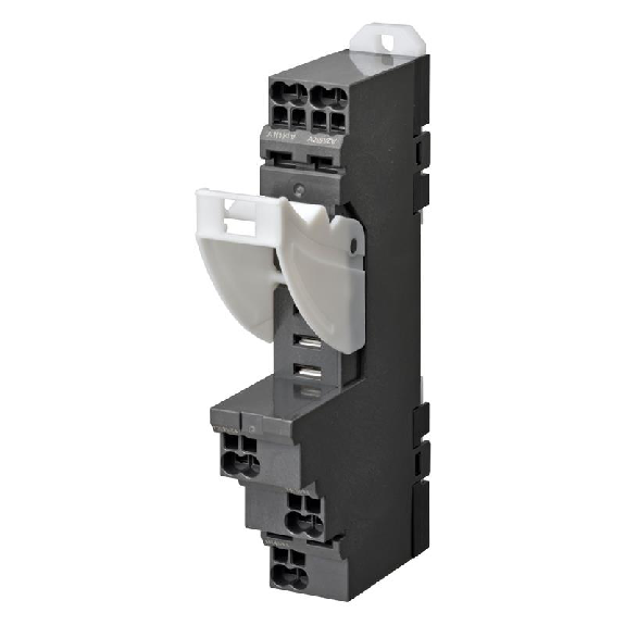 Socle 5 broches pour rail DIN avec bornes push-in (Noir) - P2RF-05-PU Socle 5 broches pour rail DIN avec bornes push-in (Noir) - P2RF-05-PU-Lire la description