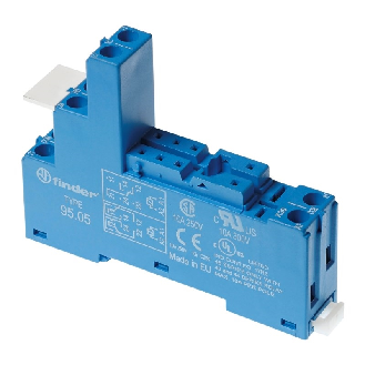 Support 10A 250V séries 4051, 4052, 4061,bleu, étrier métal,à cage - 9505SMA (95.05.SMA)-Lire la description