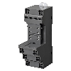 Socle rail DIN 31mm, 8 broches, bornes push-in, levier long (Noir) - PYF-08-PU-L