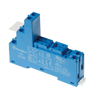 Support 10A 250V, bleu, étrier plastique, à cage, pinning 5mm - 9505SPA (95 05 SPA)-Lire la description