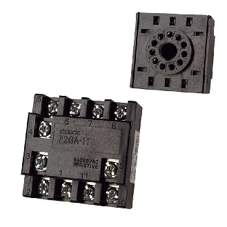 Socle 11 broches pour montage en façade - P3GA-11-Lire la description
