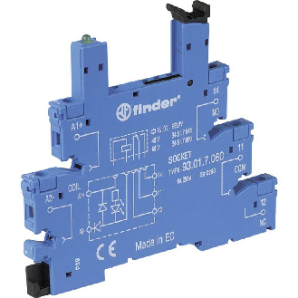 Support 6A 250V 24V DC, pour série 34, bleu, à cage, 6,2mm - 93017024 (93.01.7.024)-Lire la description