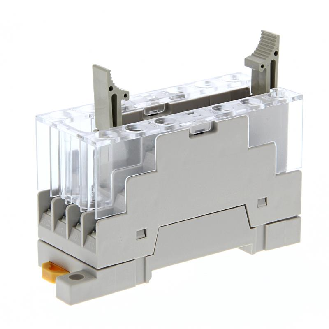 Socle rail DIN/vis 6 contacts + LED pour relais de sécurité G7SA - P7SA-14F-ND DC24-Lire la description
