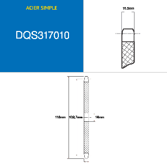 CMW - Disco prealesato - Acciaio - Ingranaggio singolo - 20B1 - 10 denti - passo 31,75 mm con foro 16 mm-Leggi tutto