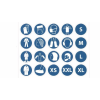 3 hojas de 20 pictogramas adhesivos de EPI