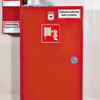PERMALIGHT power langnachleuchtend Brandschutzzeichen Löschschlauch, ASR/ISO, Folie, 200x200mm-Beschreibung lesen