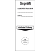 Grundetikett Geprüft nach DGUV Vor..durch..Nächste Prüfung, Folie, 40x100mm, 5/Bogen, DGUV