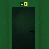 PERMALIGHT power langnachleuchtend Rettungszeichen Notausgang, Aluminium, 100x200mm, ASR A1.3, DIN EN ISO 7010/E001