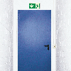 PERMALIGHT power langnachleuchtend Rettungszeichen Notausgang, Aluminium, 100x200mm, ASR A1.3, DIN EN ISO 7010/E001