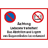 Hinweisschild Ladezone freihalten..., Folie, selbstklebend, 200x300mm