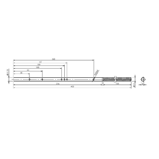 Système de fixation, Aluminium - BMS BS-M-D12-0400-04 (BAM003H)-Lire la description