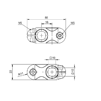 Système de montage flexible pour capteurs M18 - BAV BP-PH-00064-01 (SET011L)-Lire la description