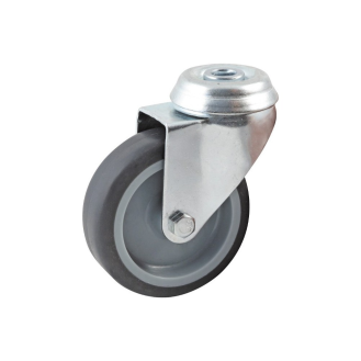 Roulette pivotante D75mm en caoutchouc gris - AVL - 552875L-Leer más