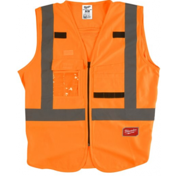 Gilet haute visibilité orange multipoches  "4932471893" de taille L/XL-Leggi tutto