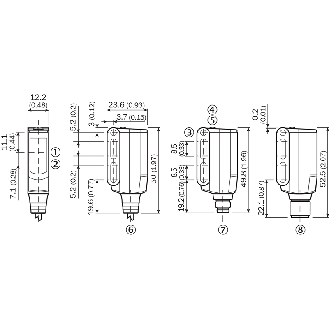 Cellule EAP NPN P=400mm Pot. Laser LO/DO / M12 4P+C0.12m - WTB9L-3N3491-Lire la description