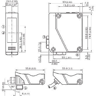 Cellule Bar. reflex PNP P=15m Pot. LR LO/DO / Câble 2m - WL280-2P1131-Lire la description