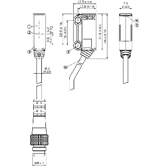Cellule Bar. reflex PNP P=3m PinPoint LO/ Câble 2 m - GL2S-P1311-Lire la description