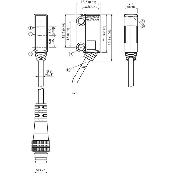 Cellule Bar. reflex PNP P=3m PinPoint LO/ Câble 2 m - GL2S-P1311 Cellule Bar. reflex PNP P=3m PinPoint LO/ Câble 2 m - GL2S-P1311-Lire la description